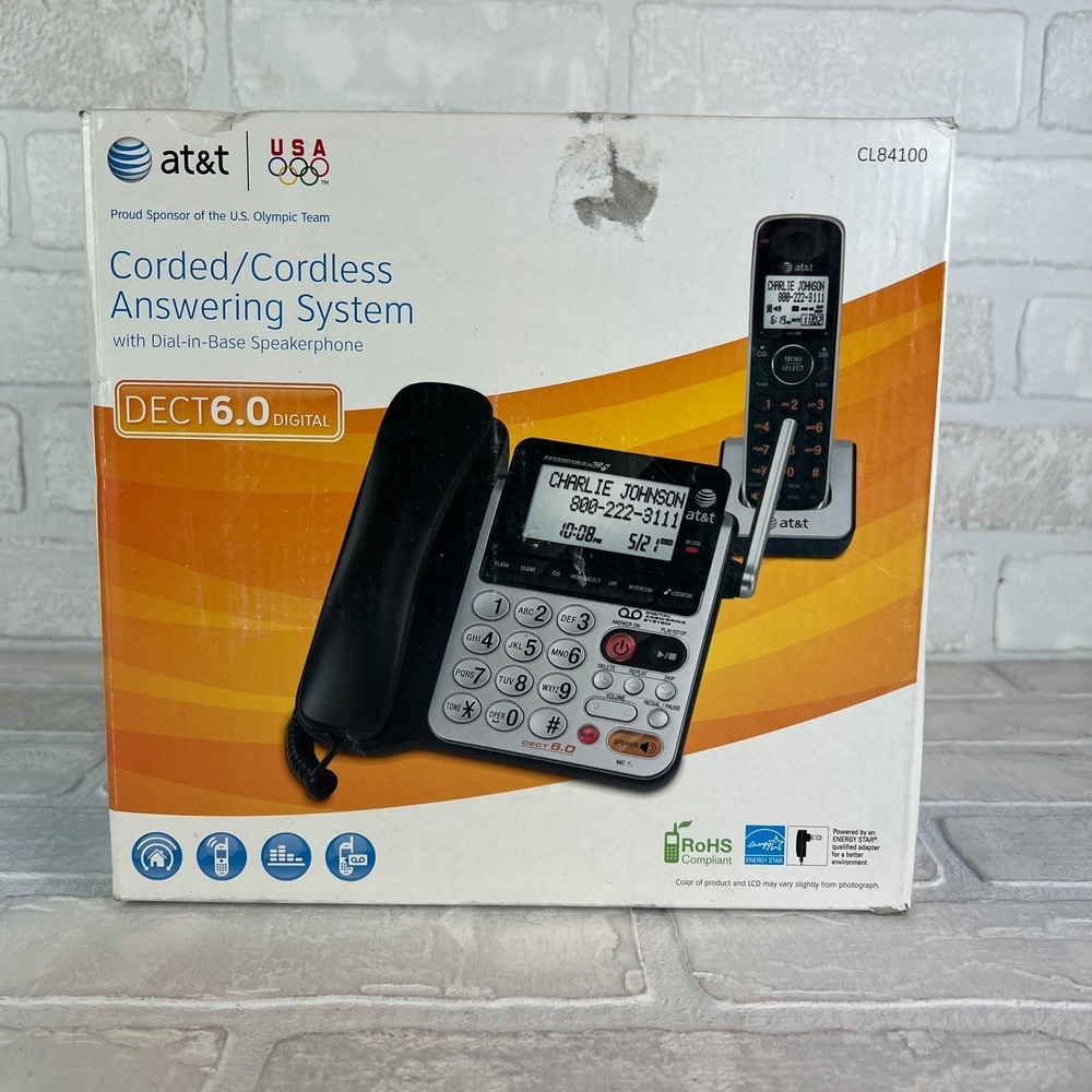 AT&T Corded / Cordless Phone Answering System Speaker‎ CL84100 Dect 6.0 Digital